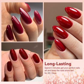 CANNI manicure in use cured nails showing glossy finish and salon-quality benefit