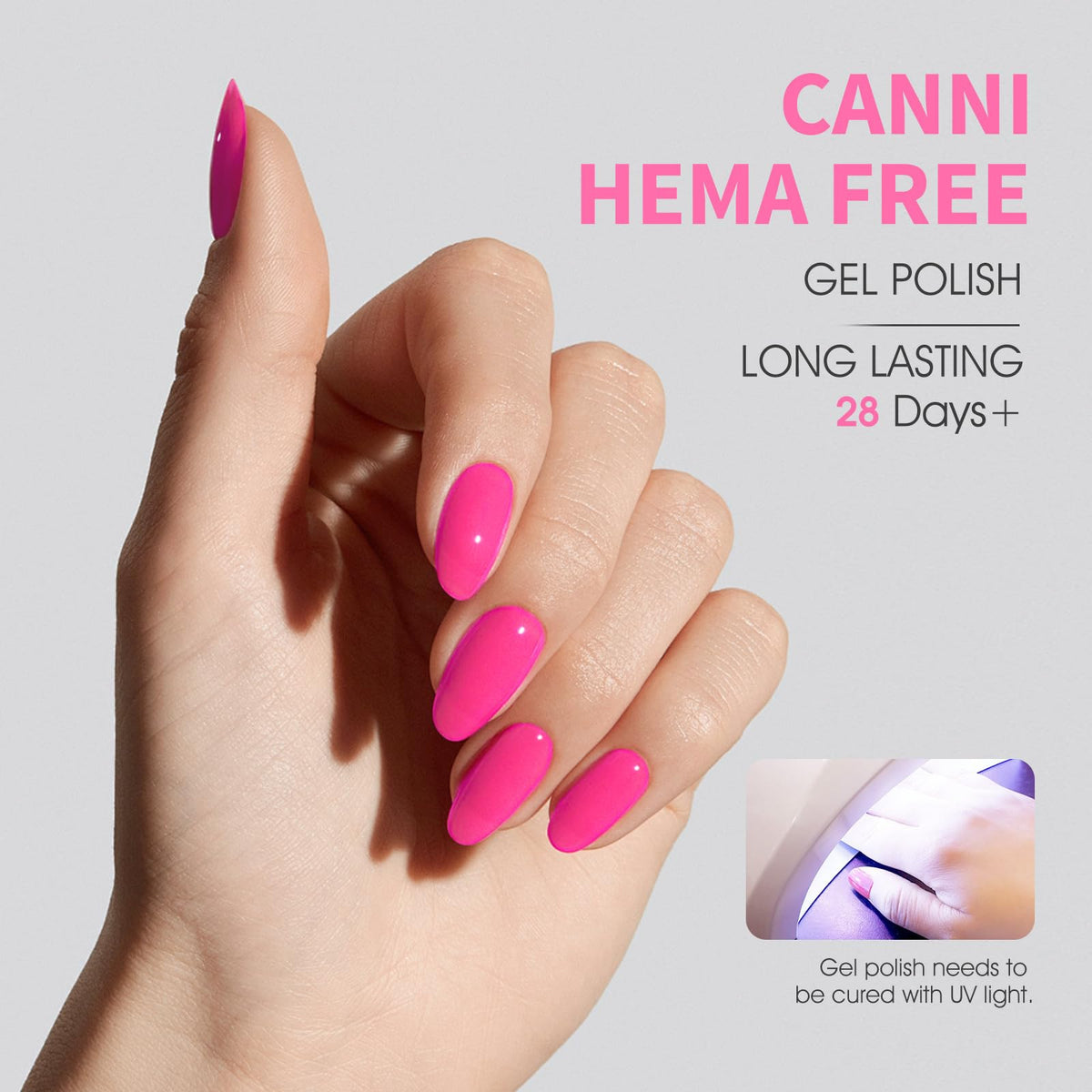 CANNI nail tip swatches display six colors for easy color comparison and manicure planning