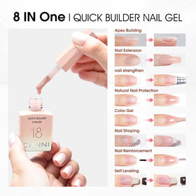 CANNI open bottle texture closeup highlighting smooth jelly gel for easy self-leveling