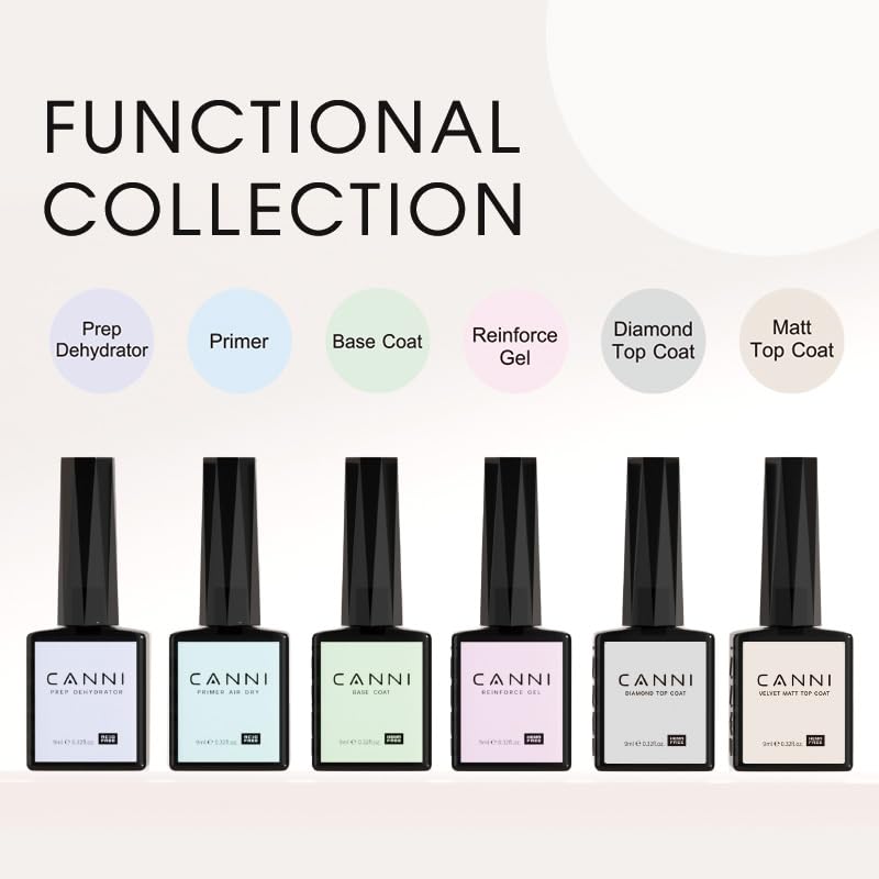 CANNI primer and base close-up highlighting improved nail adhesion