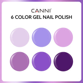 CANNI color-coded bottles displayed to quickly identify each purple shade