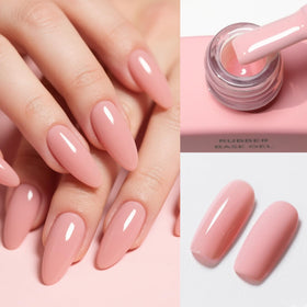 CANNI gel soaking off in acetone illustrating easy removal and gentle care