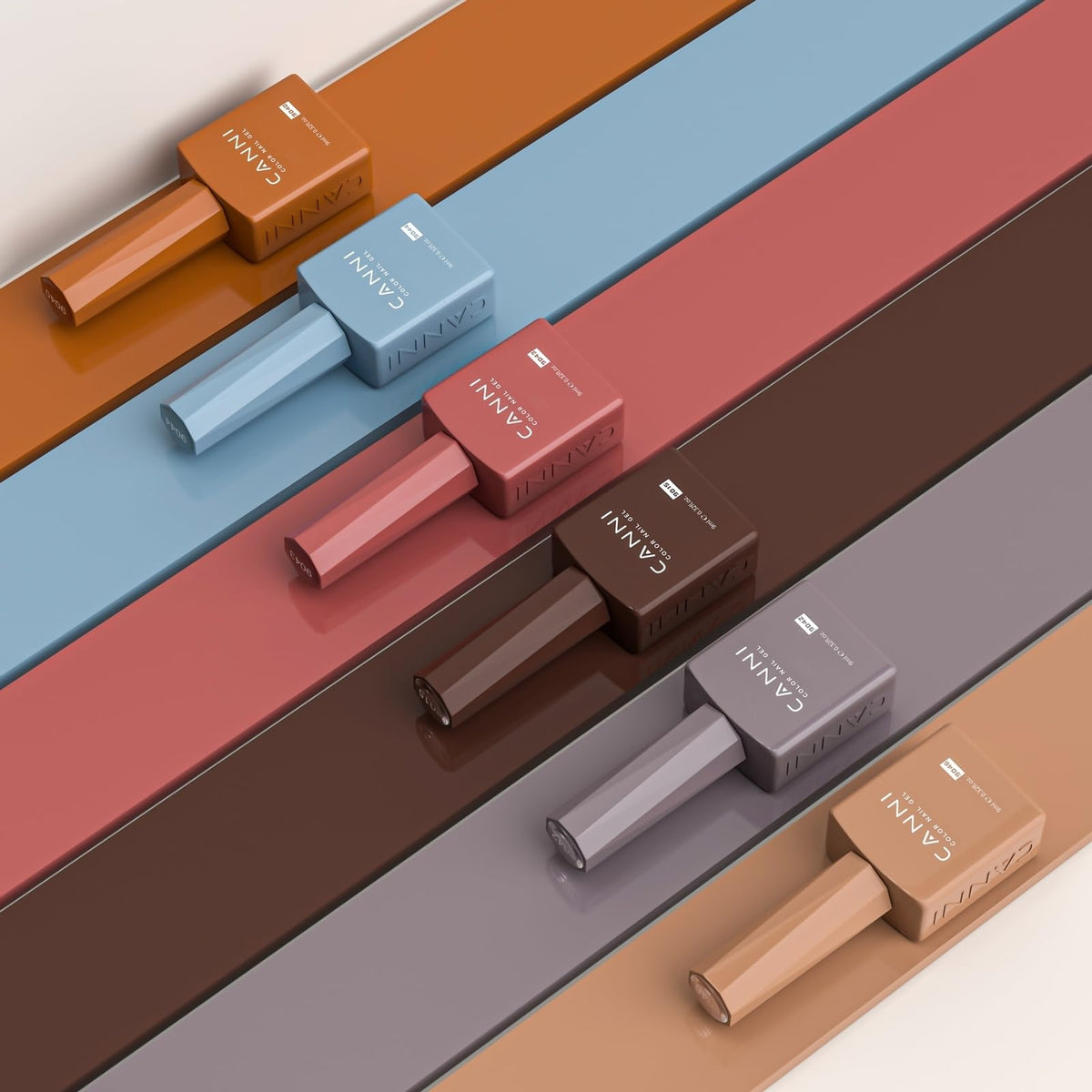 CANNI swatch palette of six brown shades illustrating color range for styling
