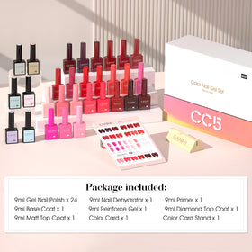 CANNI shades flatlay of multiple bottles showing variety for versatile manicures