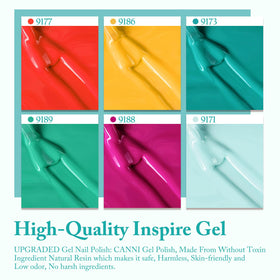 CANNI nail tip swatches displaying all six colors for choosing manicure looks