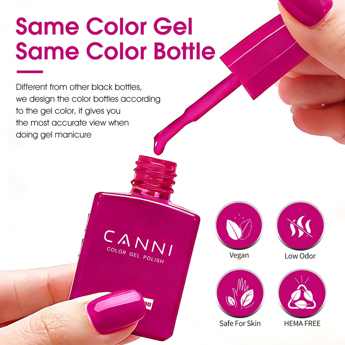 CANNI nail-wheel swatches demonstrating true color payoff benefit
