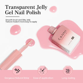 CANNI texture swatch on nail wheel showing buildable translucent finish
