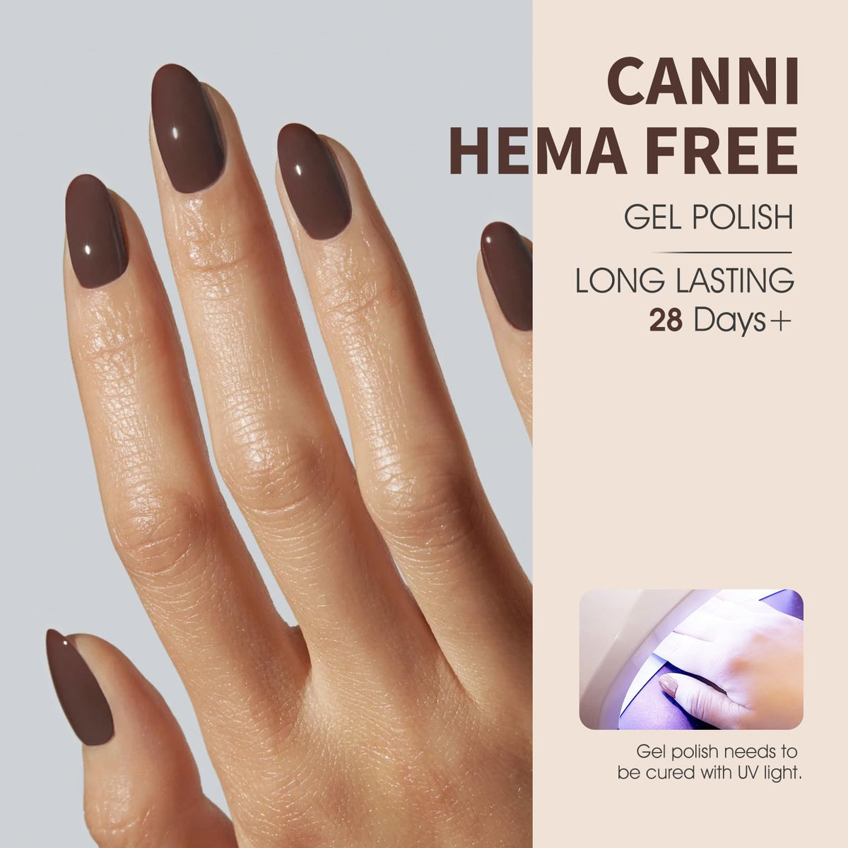 CANNI white gel close-up with brush demonstrating smooth application and even coverage