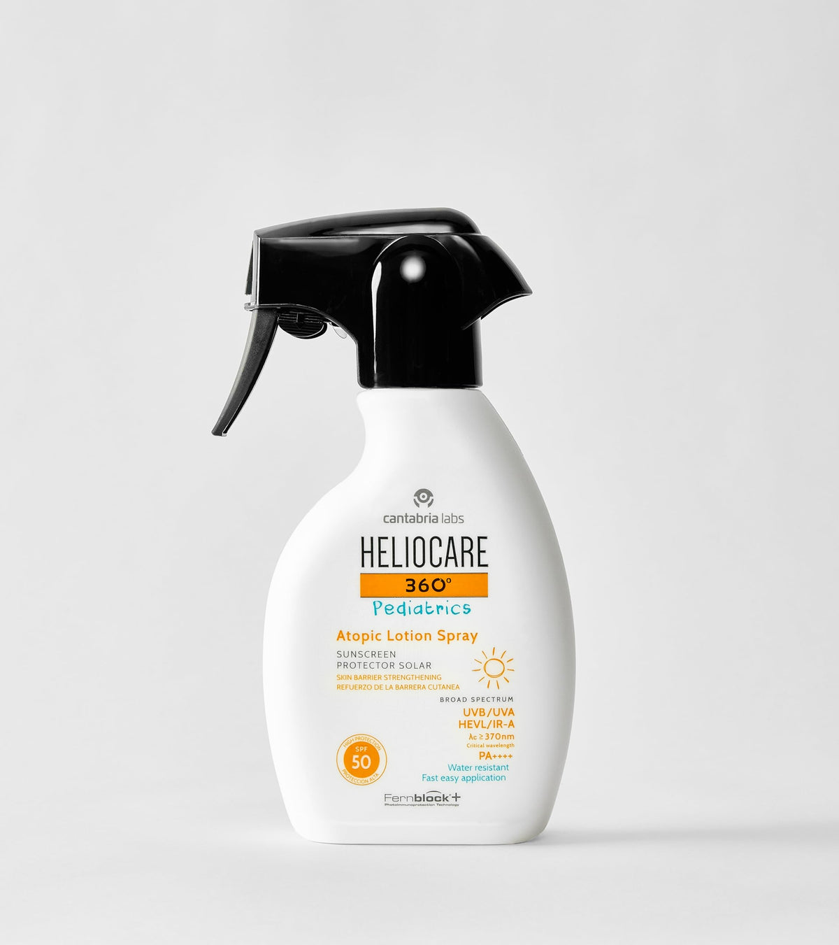 Cantabria Labs Heliocare 360 pediatrics applied on child arm for even coverage