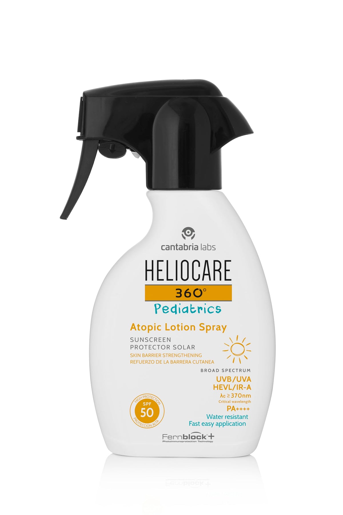 Cantabria Labs Heliocare 360 pediatrics front packaging showing SPF 50 protection