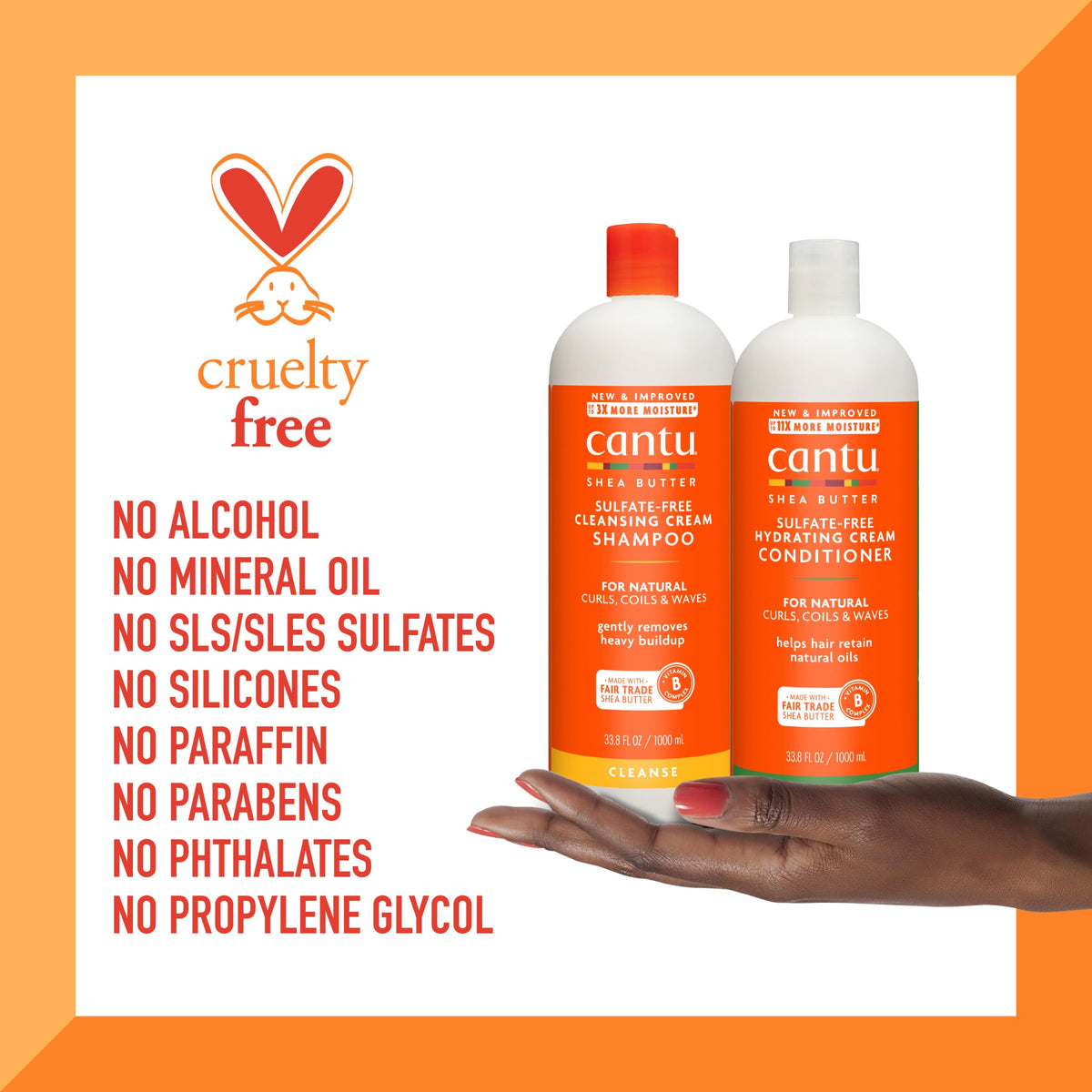 Cantu shampoo foaming on wet hair during in-shower use