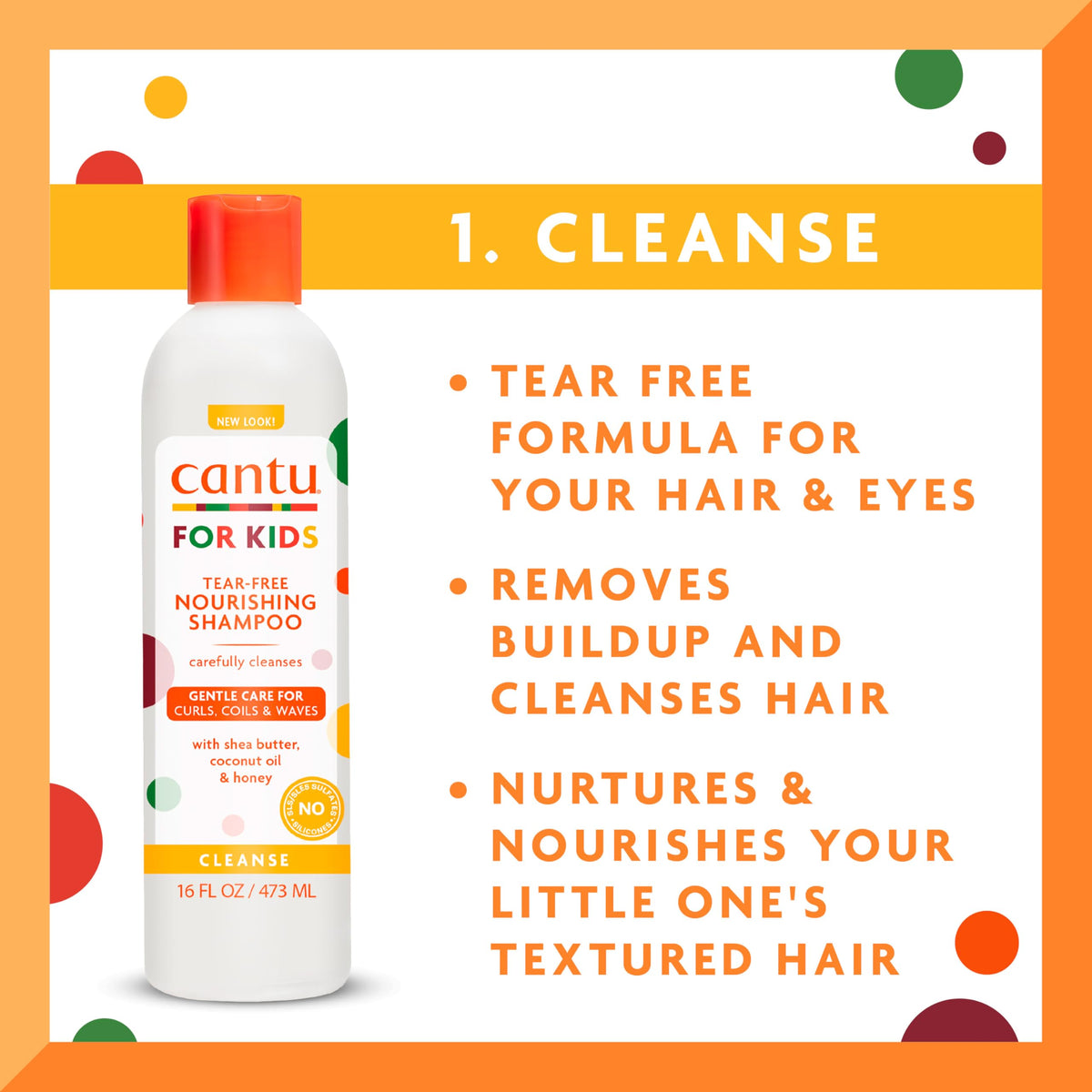 Cantu nourishing conditioner pouring to show creamy texture and moisture