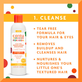 Cantu nourishing conditioner pouring to show creamy texture and moisture