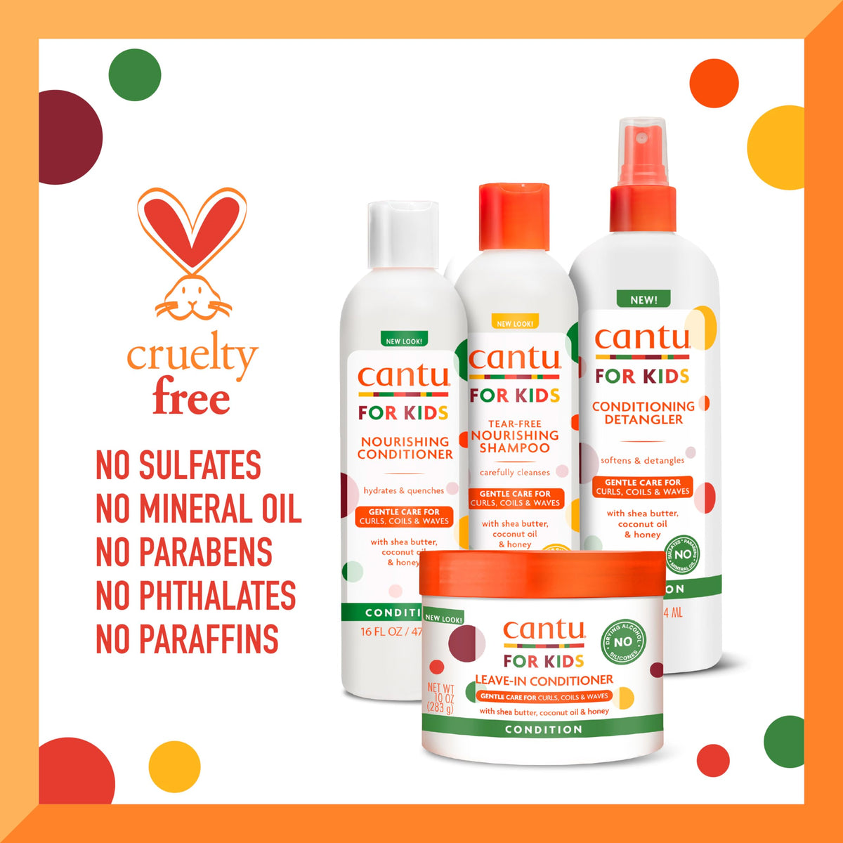 Cantu product size comparison next to a hand illustrating large bottles