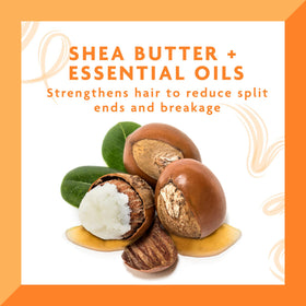 Cantu oil texture on hand showcasing lightweight absorption and softness