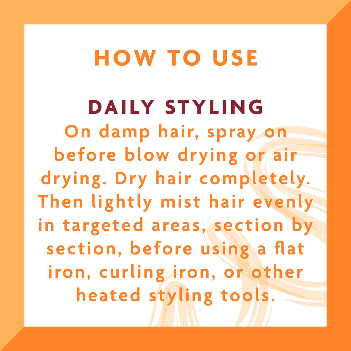 Cantu being used before flat iron to protect hair from heat
