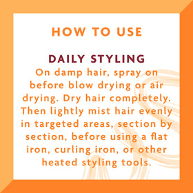 Cantu being used before flat iron to protect hair from heat