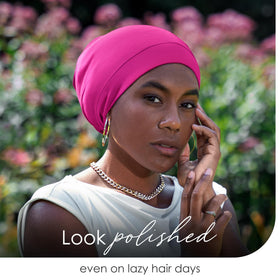 CAPLORD bonnet accommodating dreadlocks and braids with roominess benefit