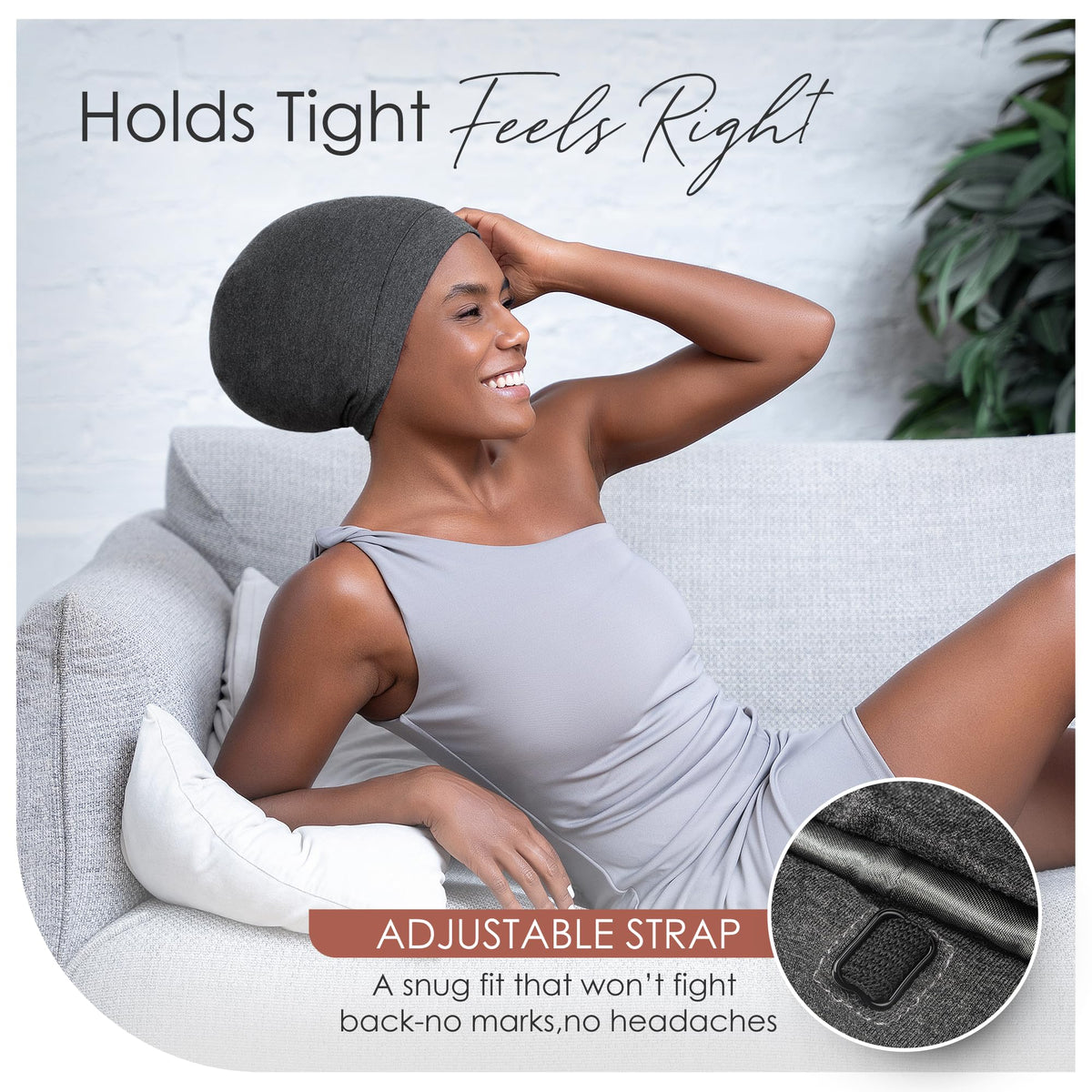 CAPLORD side profile on model illustrates comfortable overnight coverage