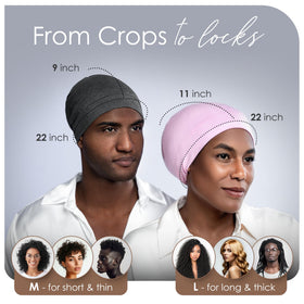 CAPLORD worn under wig displays discreet protection for hairline and edges