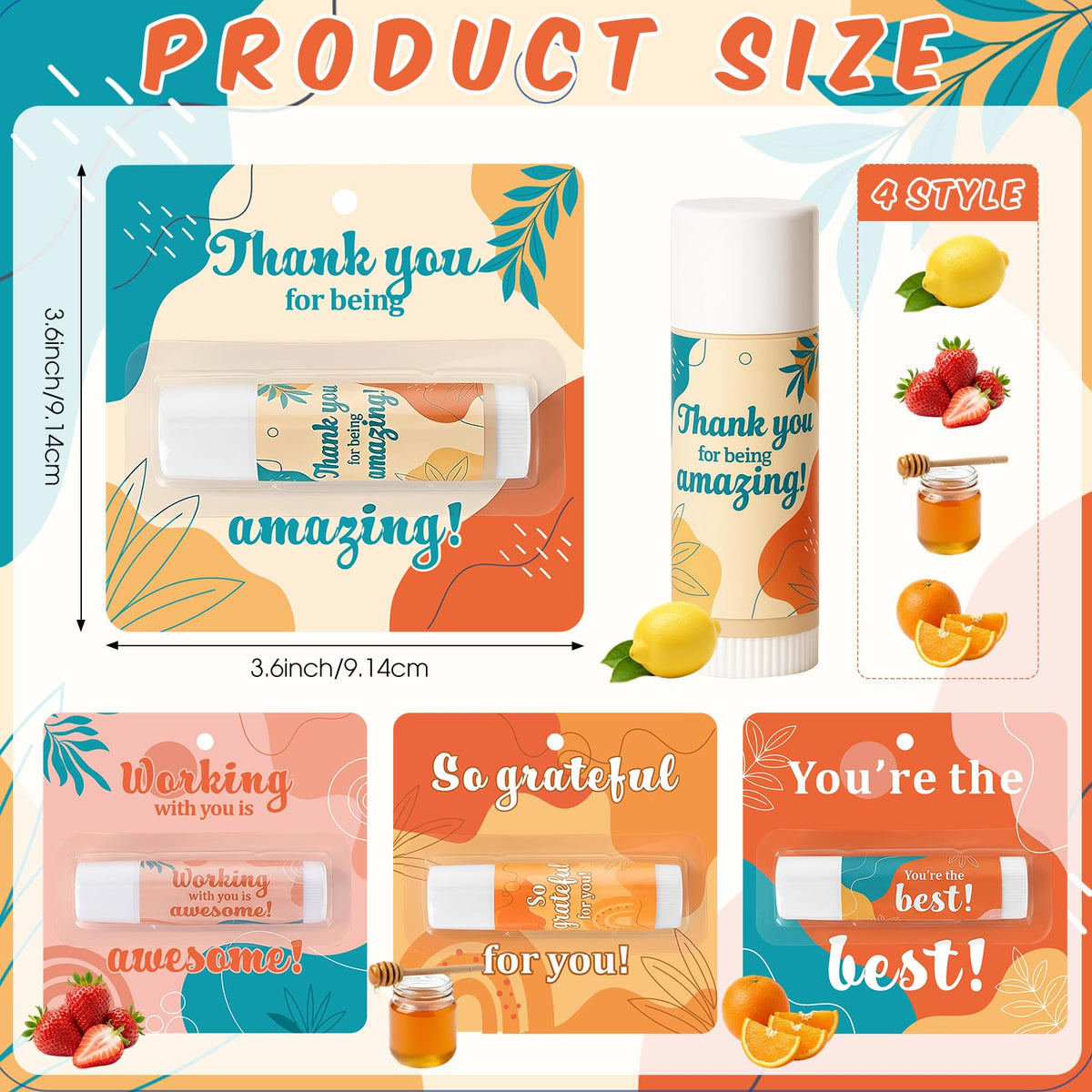 Capoda close-up of printed insert card with ingredient list and gratitude message for transparency
