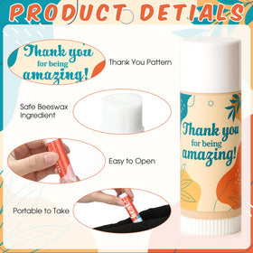 Capoda lip balm tubes arranged to show four scents and retro color palette, highlights variety