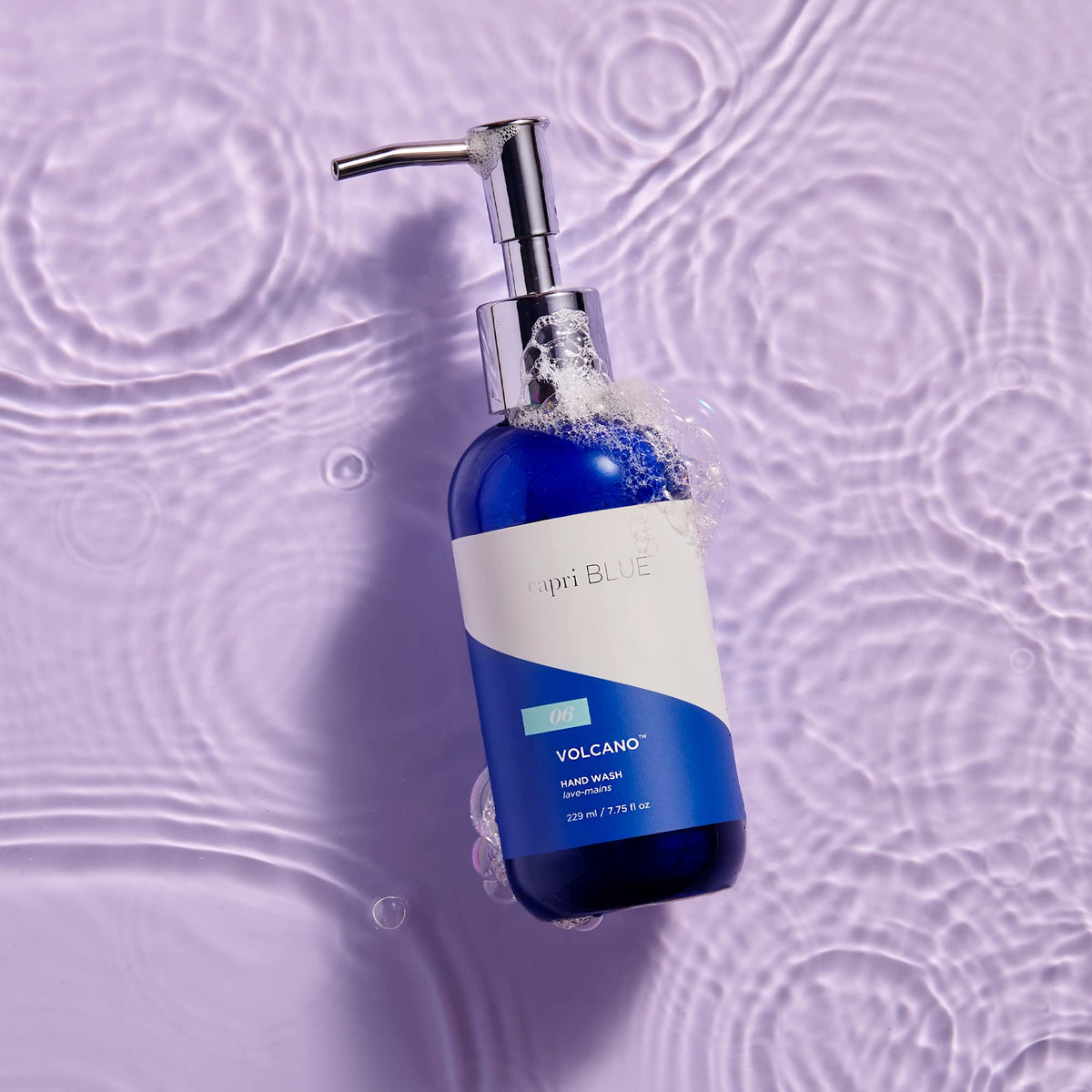 Capri Blue label detail highlighting Volcano scent name and product clarity
