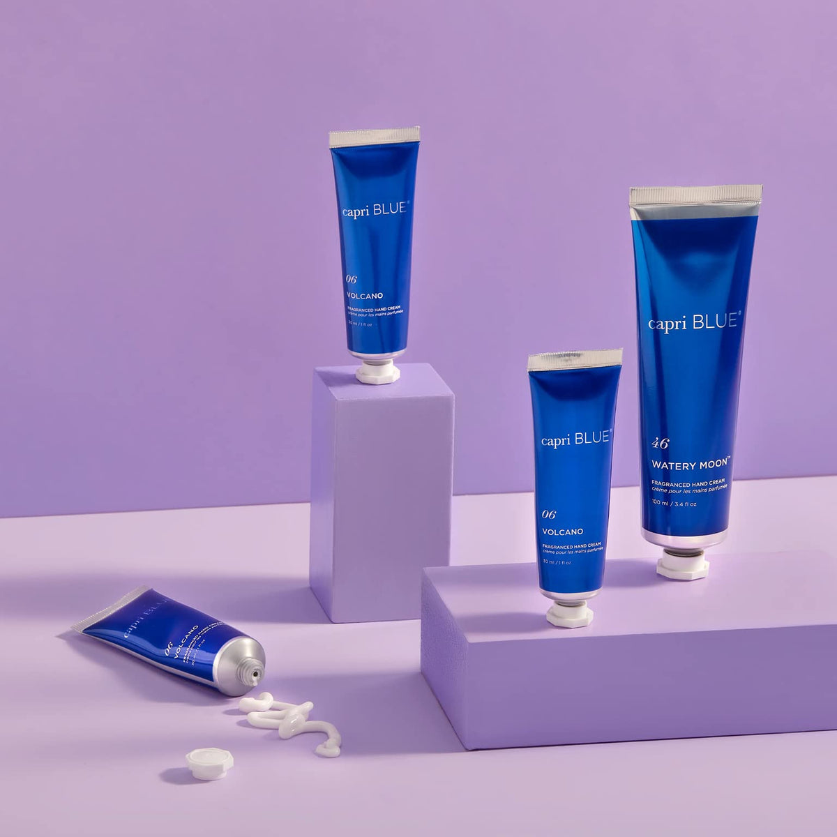 Capri Blue tube on bathroom vanity creating an energizing daily routine moment
