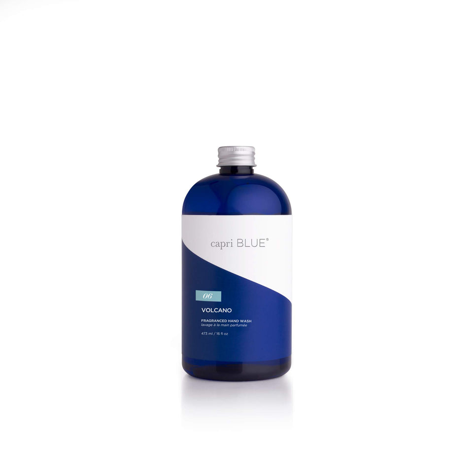 Capri Blue front label view showing Volcano scent and refill benefits