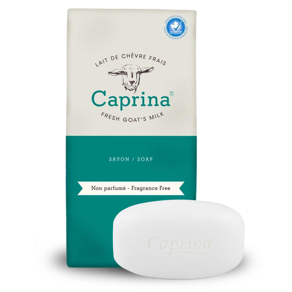 Caprina front packaging showing brand and fragrance free benefit