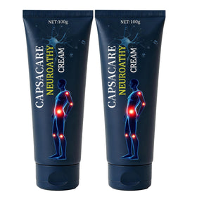 Capsacare front tube view showing product and branding benefits