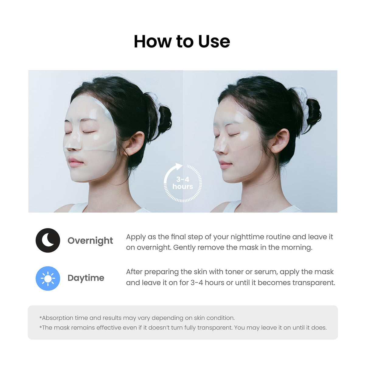 caraseoul lifestyle scene of overnight sleep mask for nighttime care