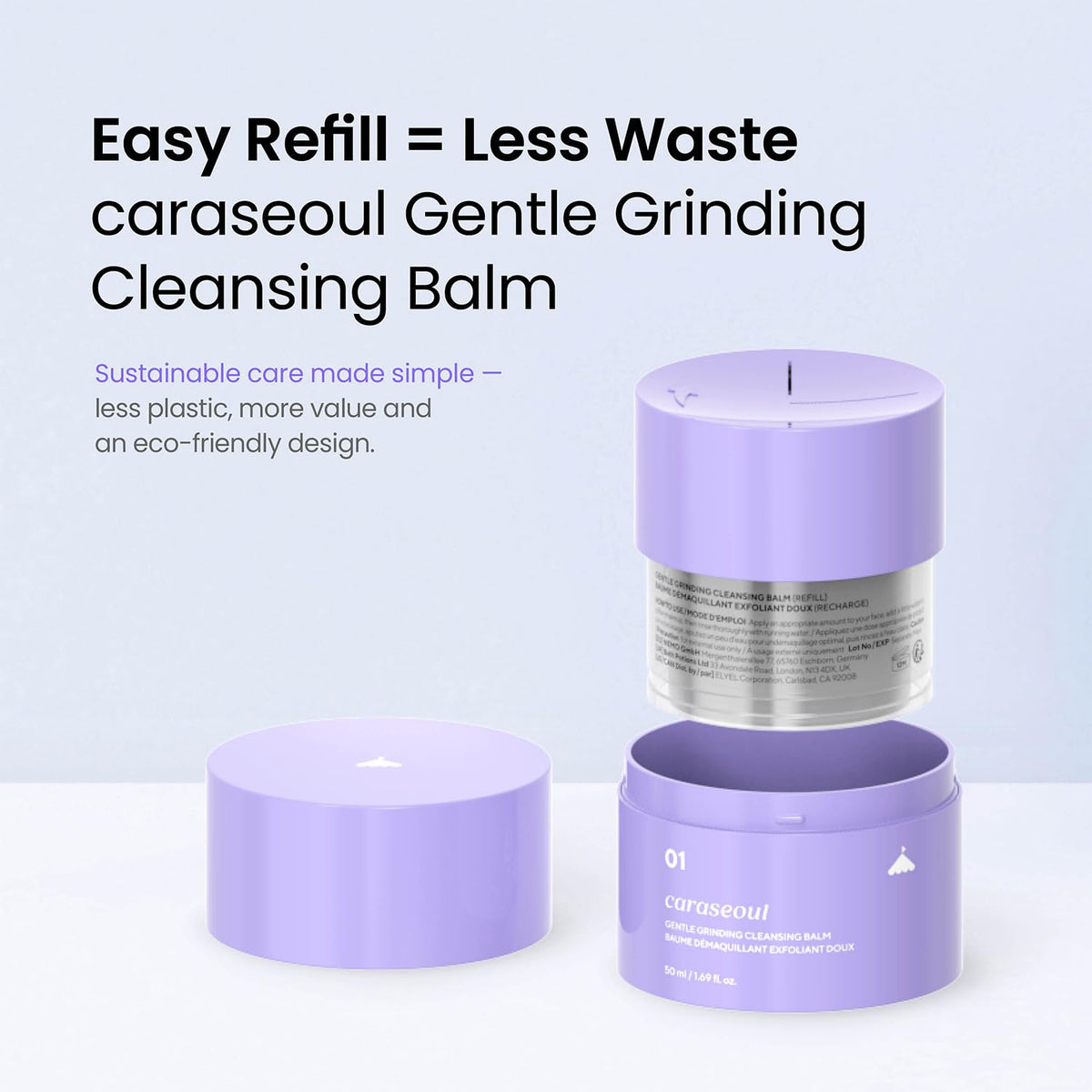 caraseoul twist-up dispenser detail illustrating no-mess measured swipe for convenience