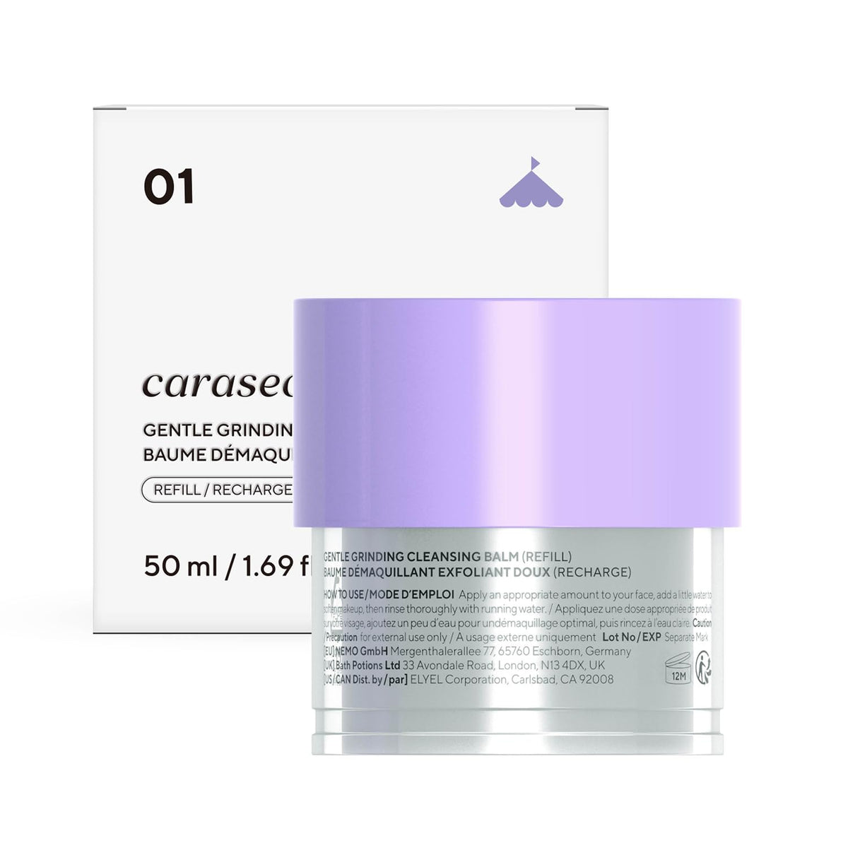 caraseoul size comparison with travel items showing 50ml travel-ready convenience