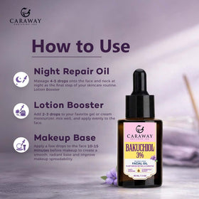CARAWAY oil in hand demonstrating easy application and hydration benefit