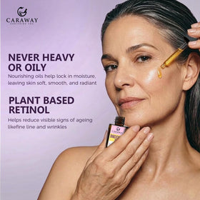 CARAWAY oil applied before makeup offering smooth pre-makeup skin base