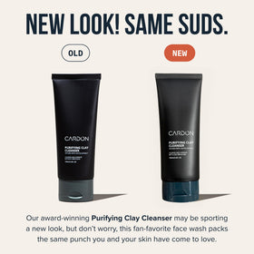 Cardon rinsed skin close-up showing smoother, less shiny face after use
