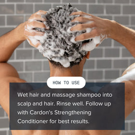 Cardon application massage on scalp illustrating stimulation and circulation