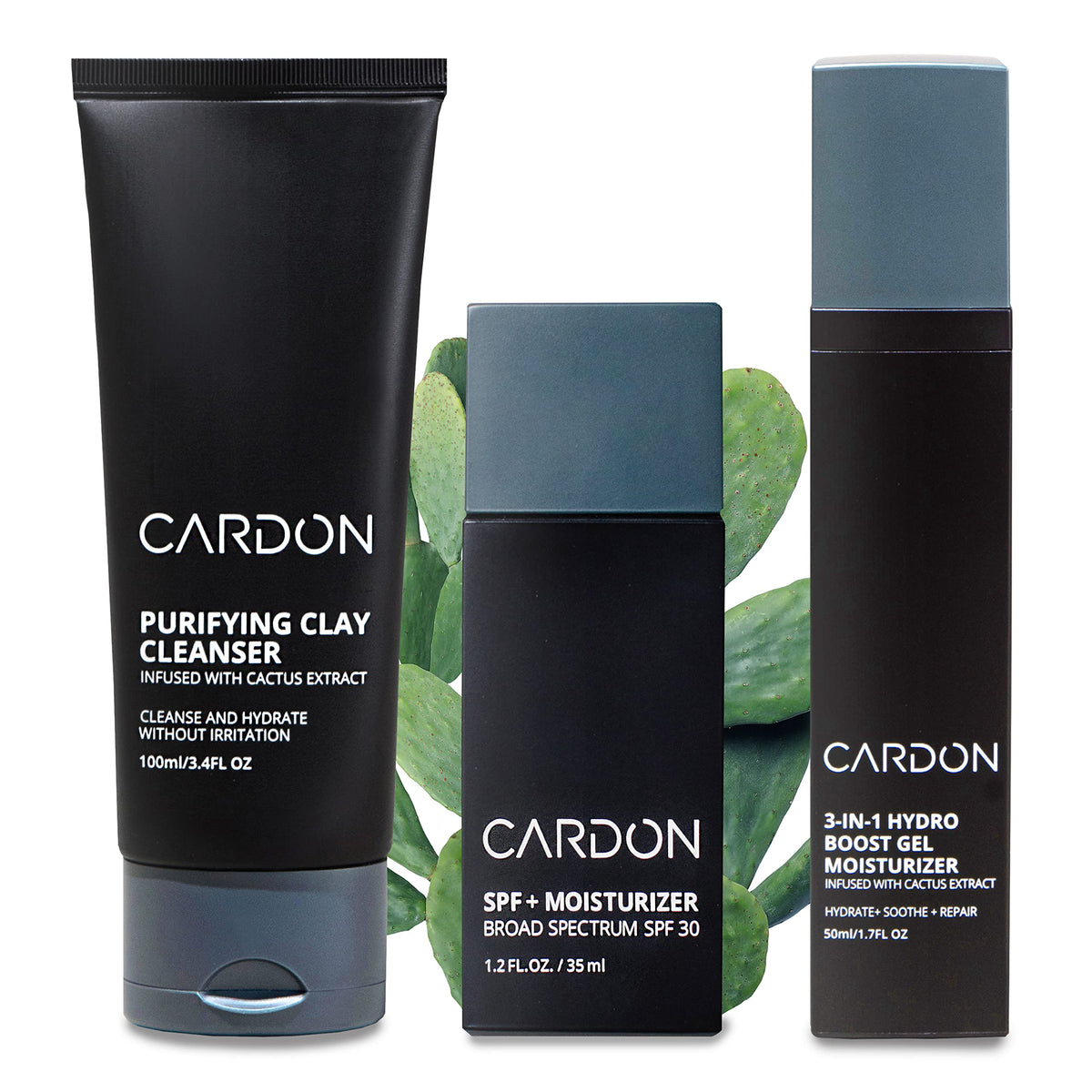 Cardon front packaging showing full three-piece set and gift-ready design