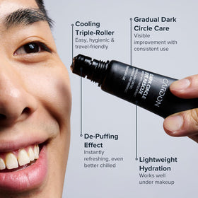 Cardon roller on bathroom counter highlighting quick morning grooming benefit