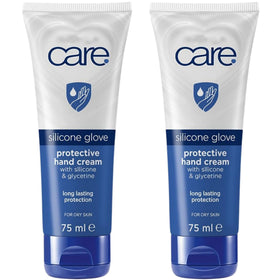 Care hand cream label ingredients panel highlighting glycerin almond oil vitamin E benefit