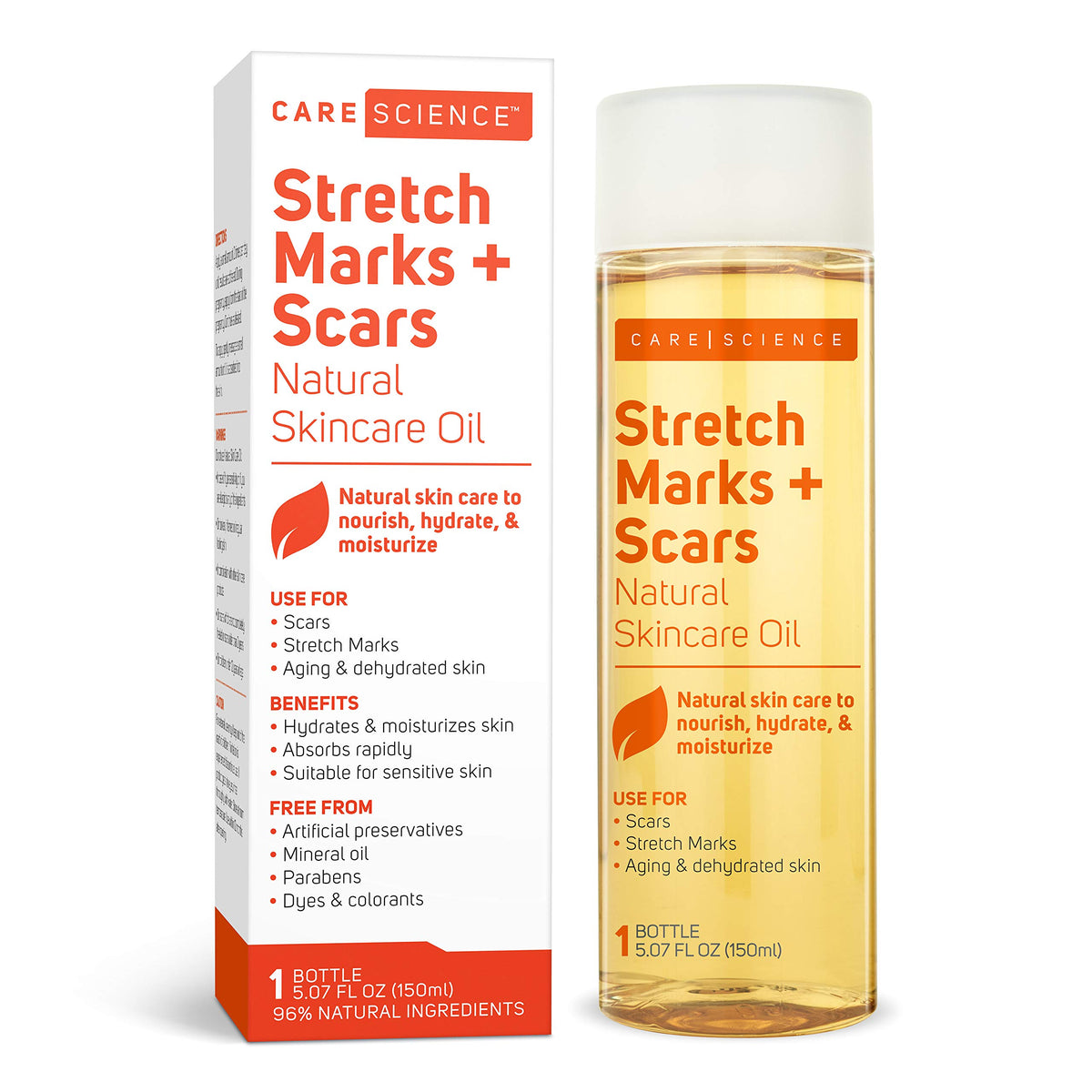 Care Science front packaging showing bottle and brand, highlights lightweight moisturizing benefit