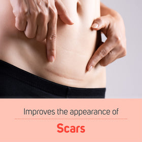 Care Science bottle on damp skin after shower showing improved absorption benefit