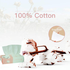 careboree single wipe unfolded showing soft pure cotton texture