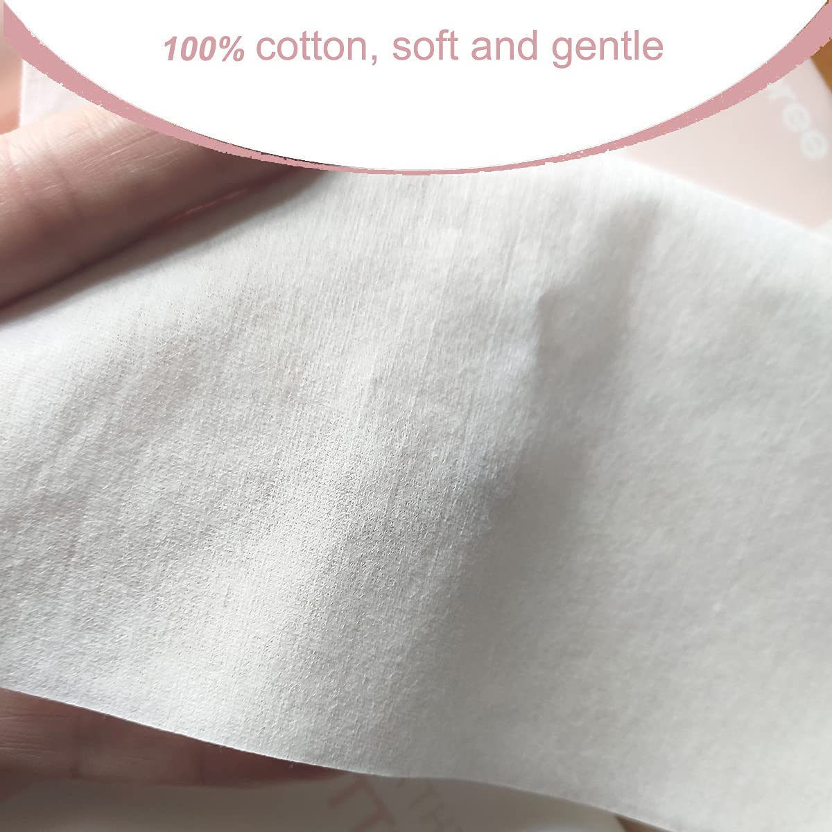 careboree wipe in hand demonstrating gentle texture for sensitive skin