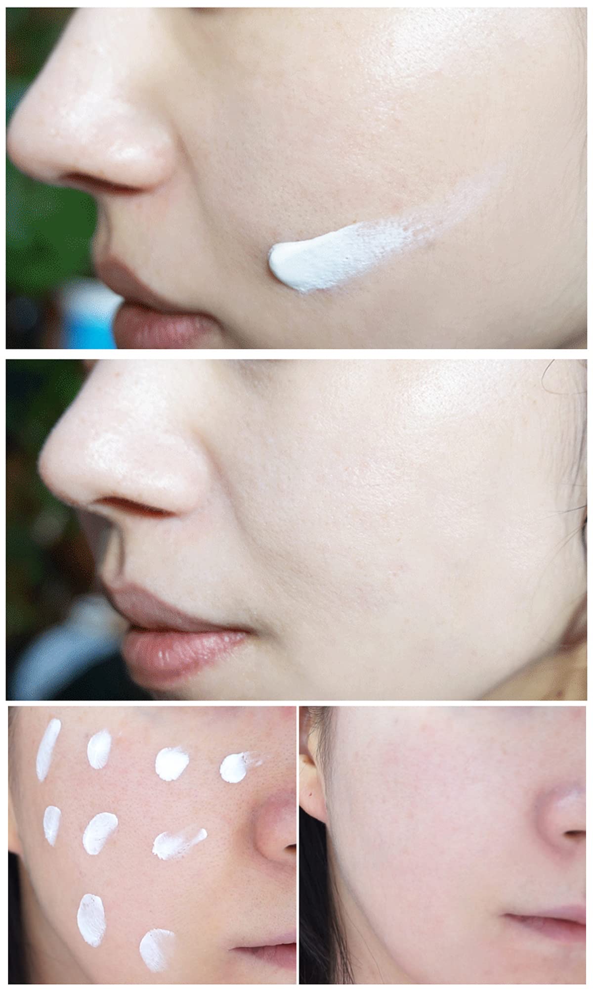CARE:NEL application on face demonstrating matte result and comfortable wear