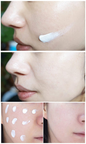 CARE:NEL application on face demonstrating matte result and comfortable wear