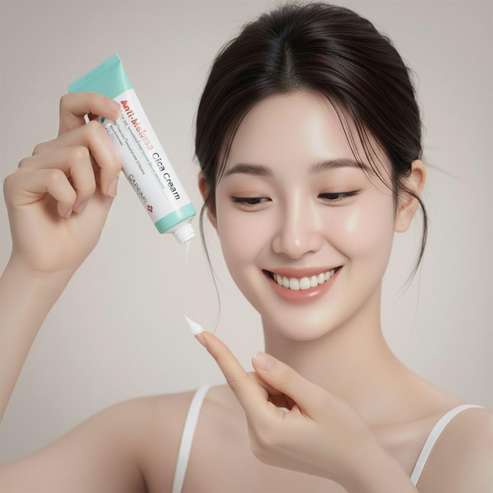 CARE:NEL ingredient label highlighting 5% niacinamide and 2% Centella benefits