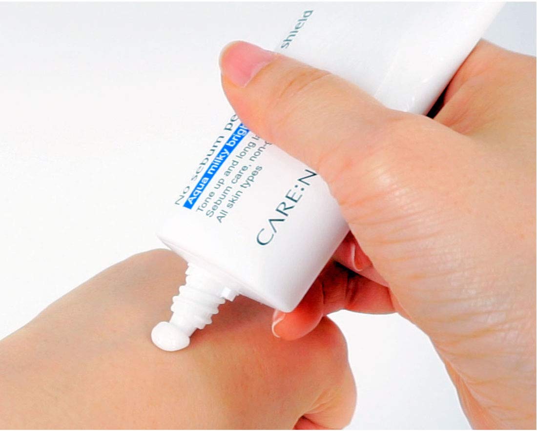 CARE:NEL creamy lotion texture close-up showing fast absorption and smooth finish