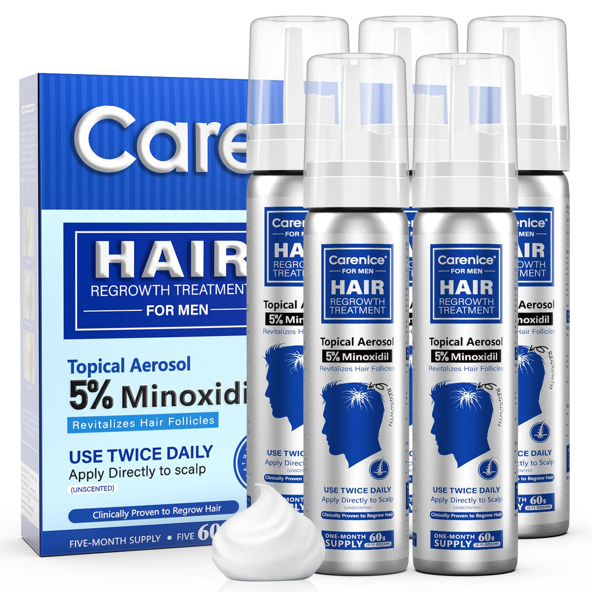 CARENICE front packaging showing 10.55oz aerosol and branding for clear identification